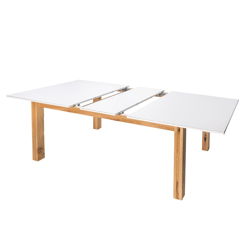 Uitschuifbare eettafel MESINA - Eiken